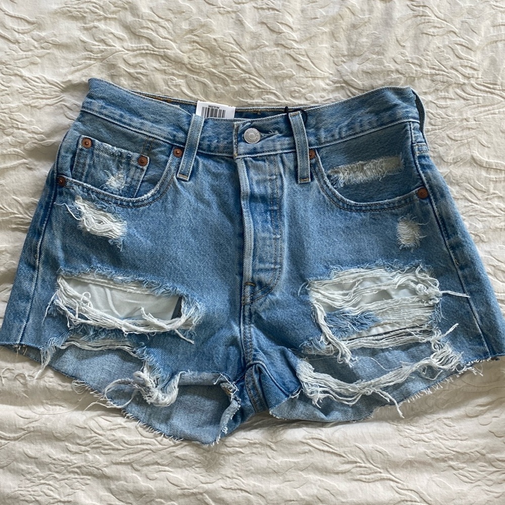 Levi's Women's Blue Denim Shorts